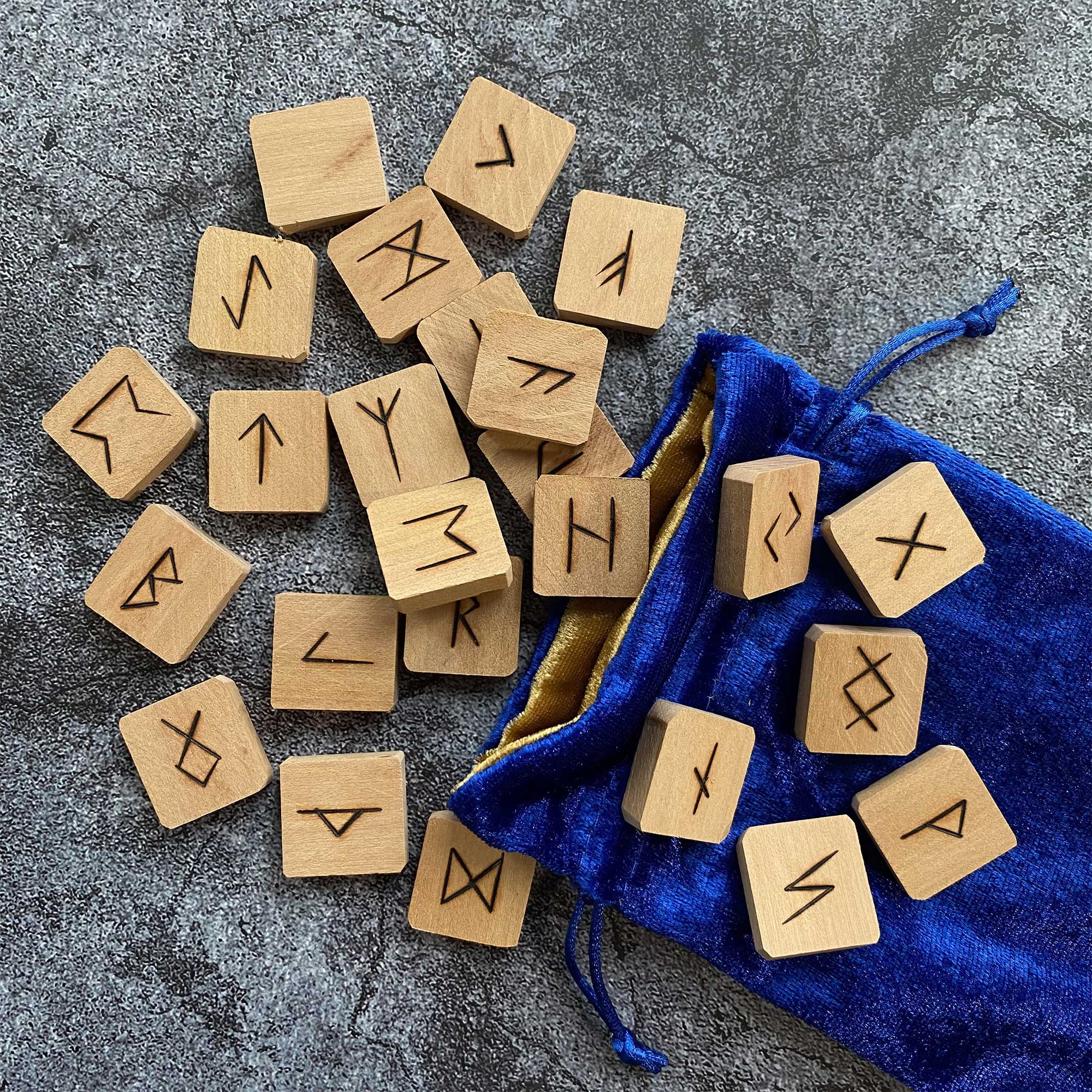 Pear Elder Futhark Runes - 13 Moons
