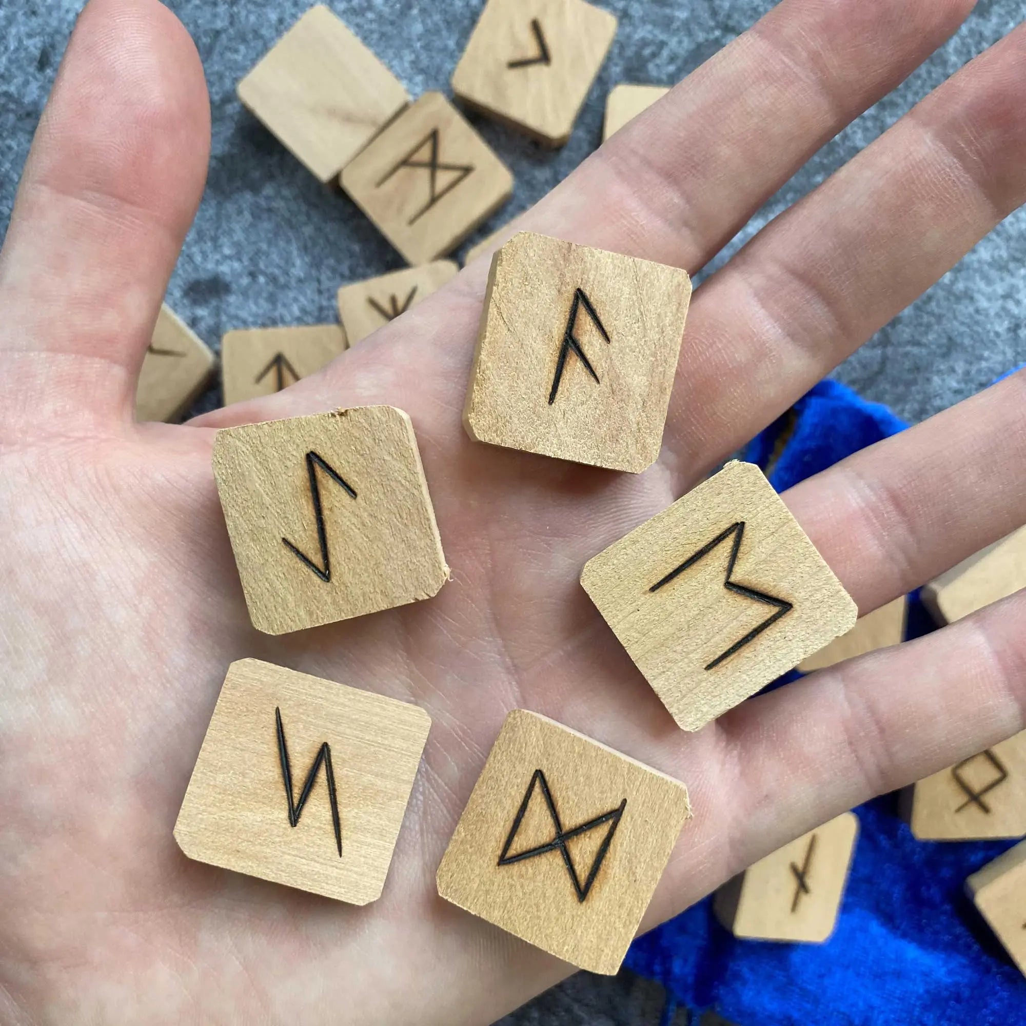 Pear Elder Futhark Runes - 13 Moons