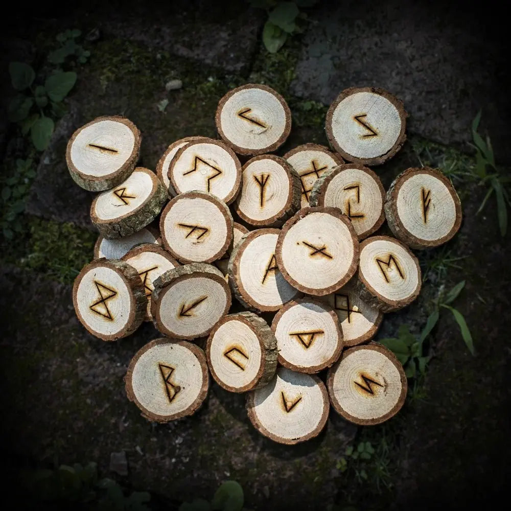 Pecan Elder Futhark Runes - 13 Moons