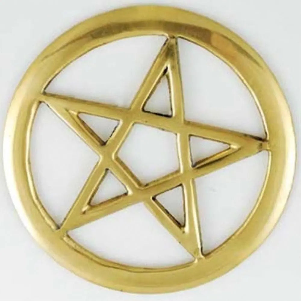 Pentacle Brass Altar Tile, 3 inch - 13 Moons