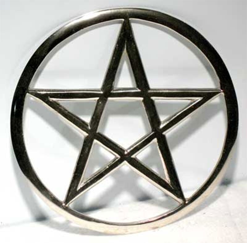 Pentacle Silver Altar Tile 6 inch - 13 Moons