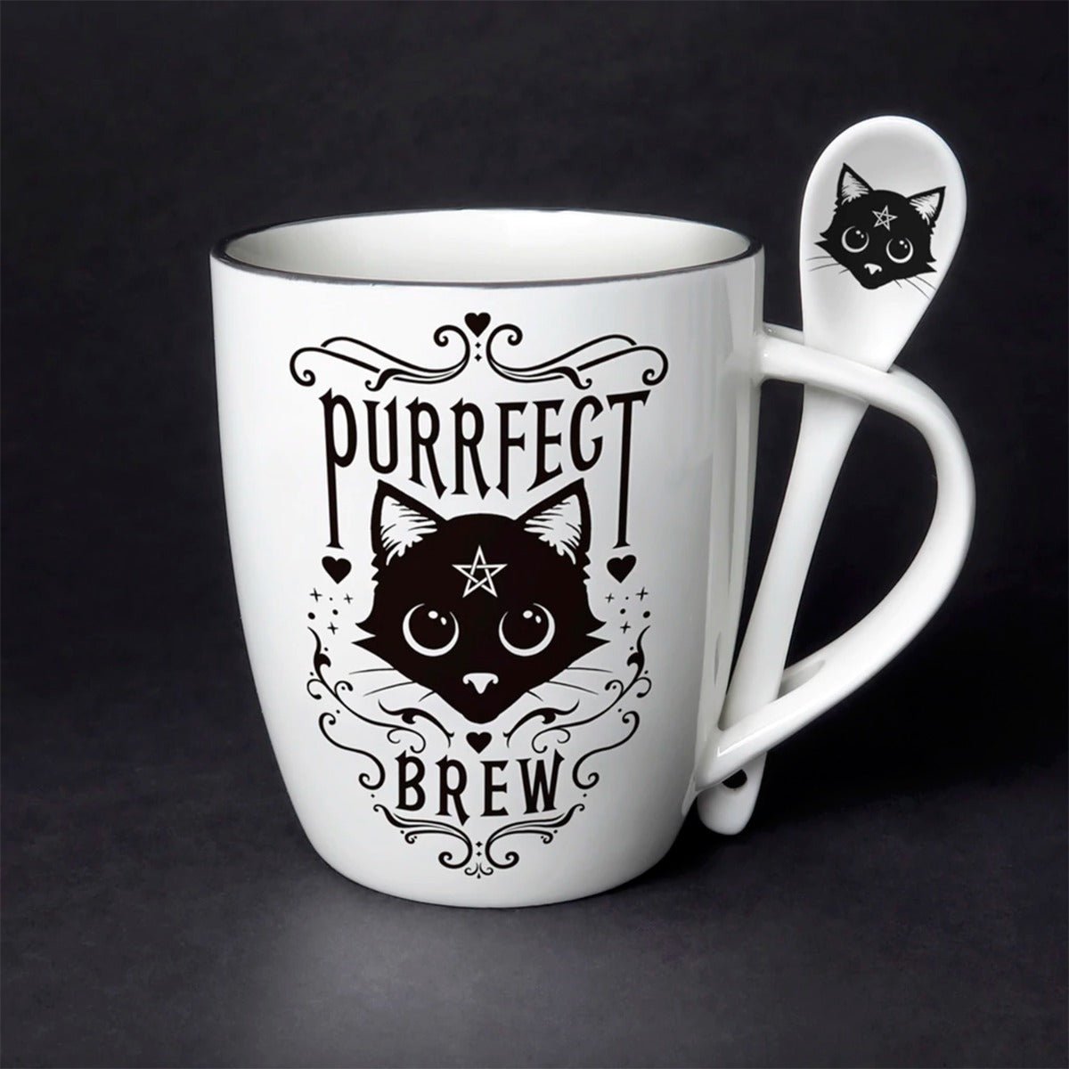 Purrfect Brew Cup and Spoon Set - 13 Moons