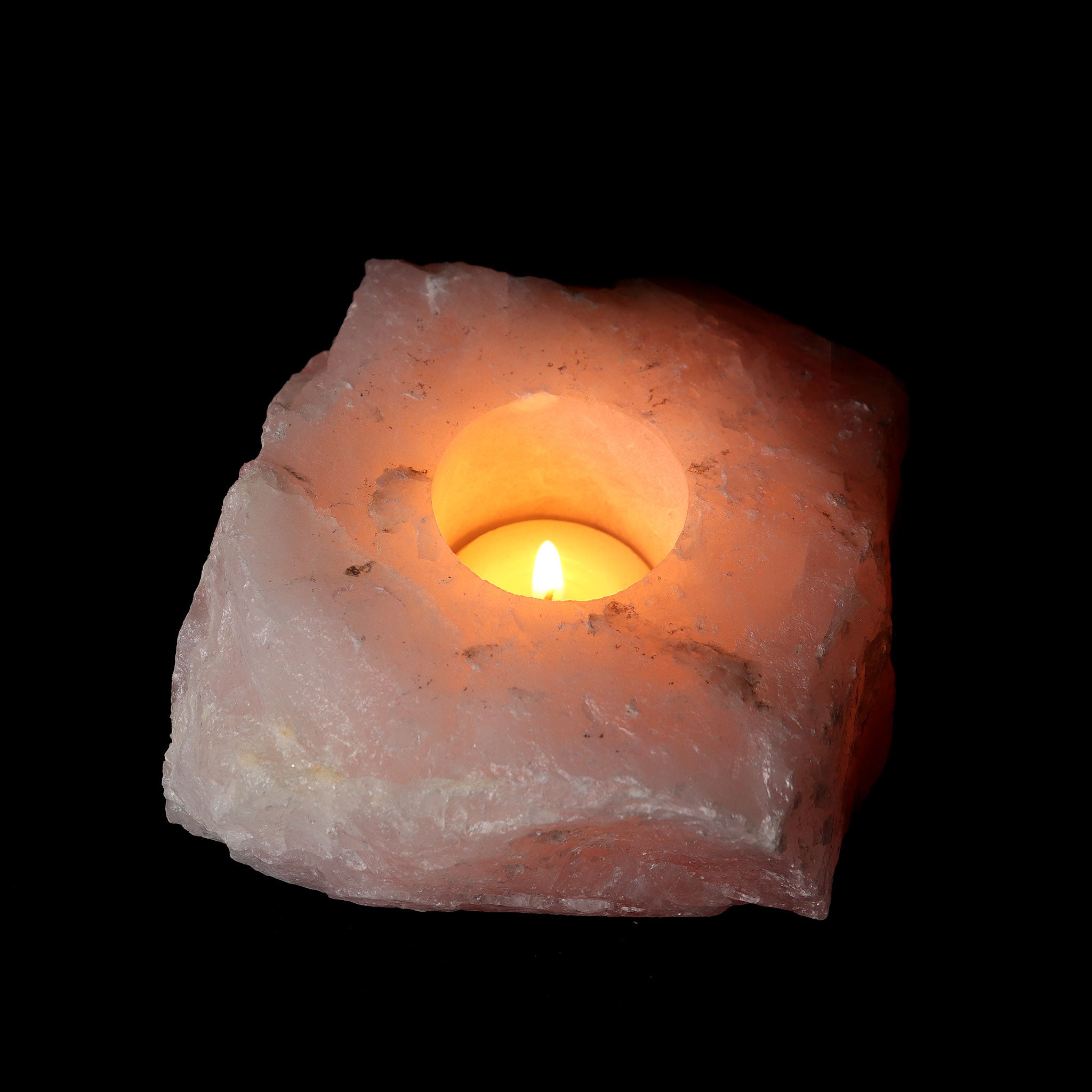 Rose Quartz Candle Holder - 13 Moons
