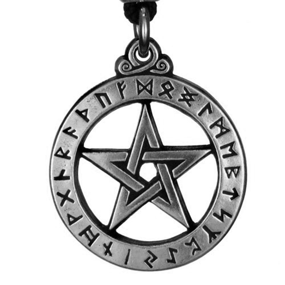 Runic Pentacle Pendant, Small - 13 Moons