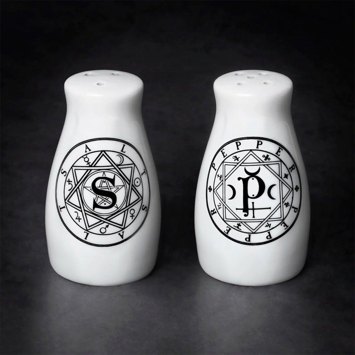 Sacred Geometry Salt and Pepper Shaker Set - 13 Moons