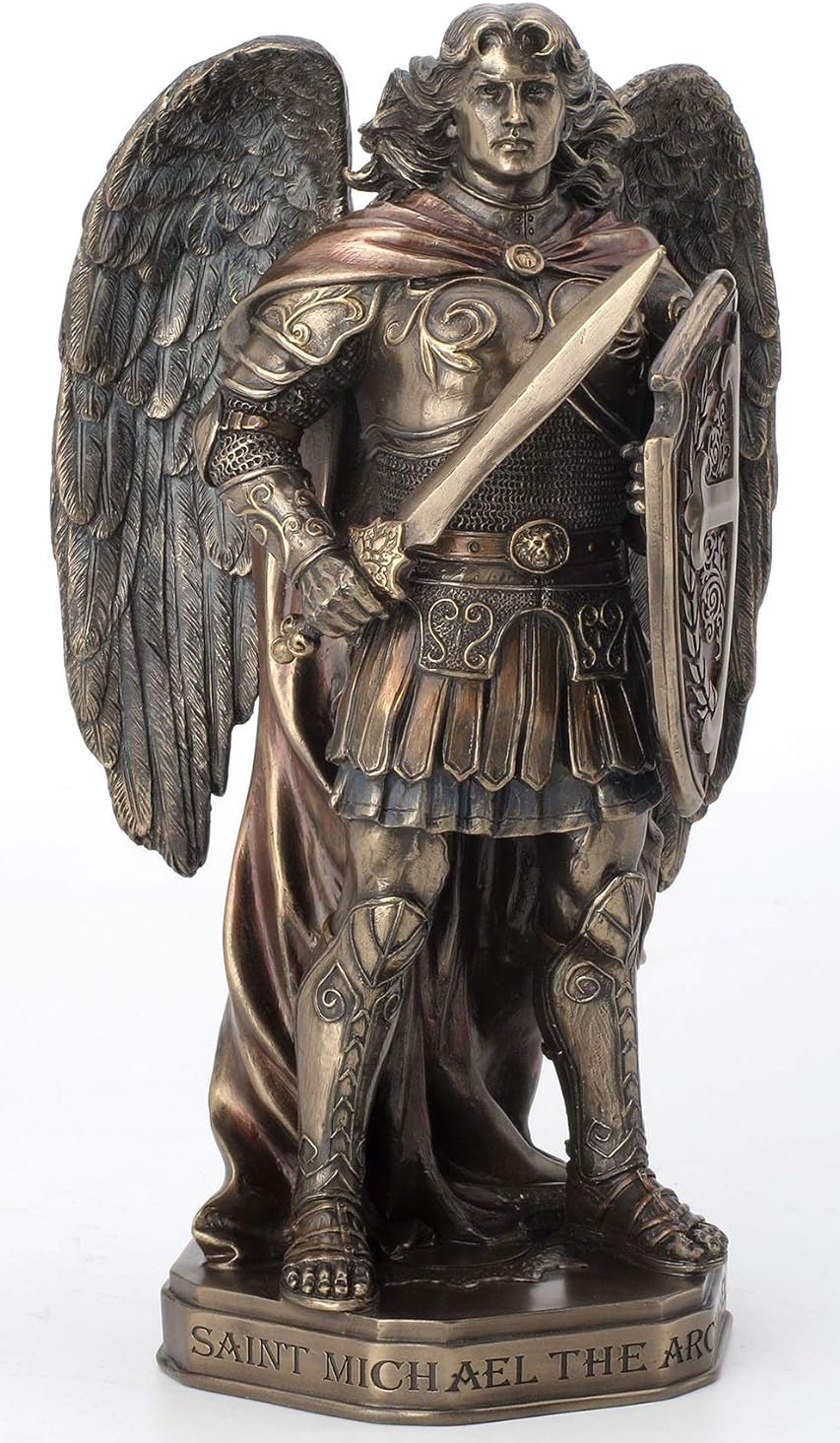 Saint Michael with Shield Statue, Limited Supply - 13 Moons