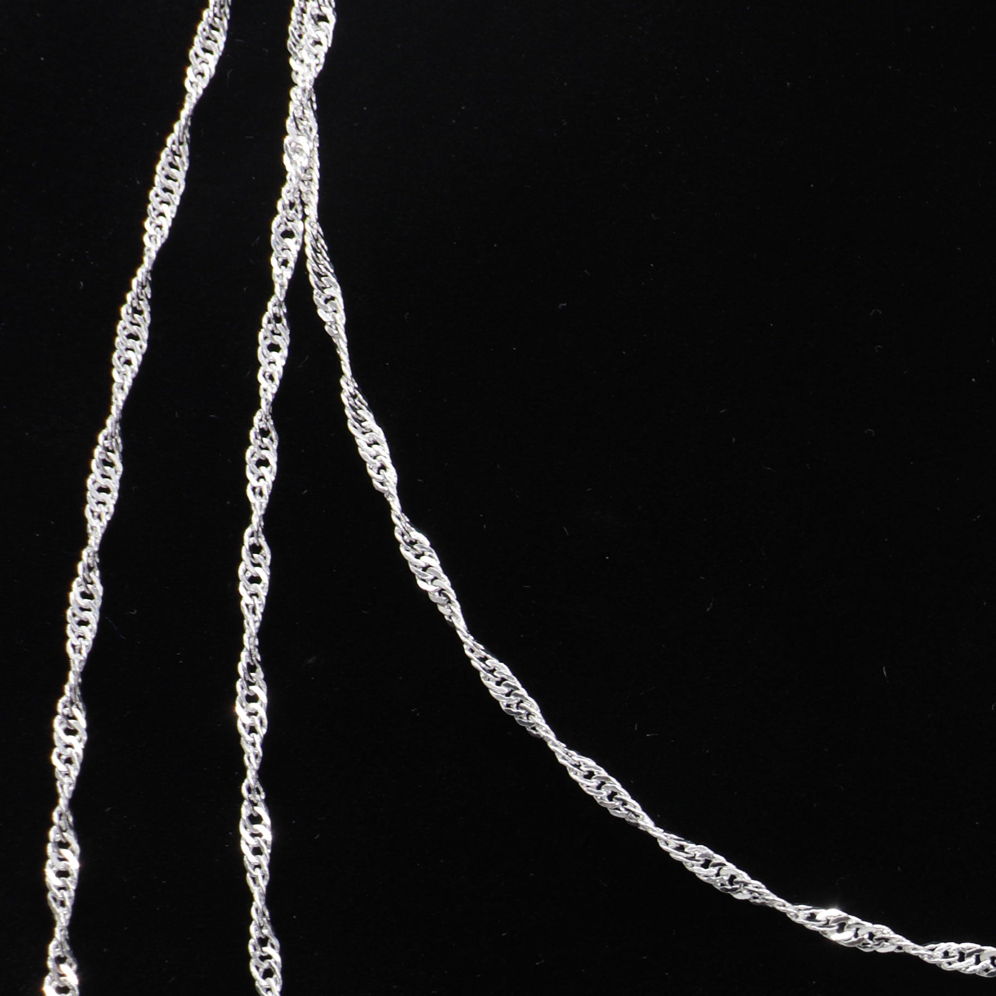 Sterling Silver Singapore Style Chain - 13 Moons