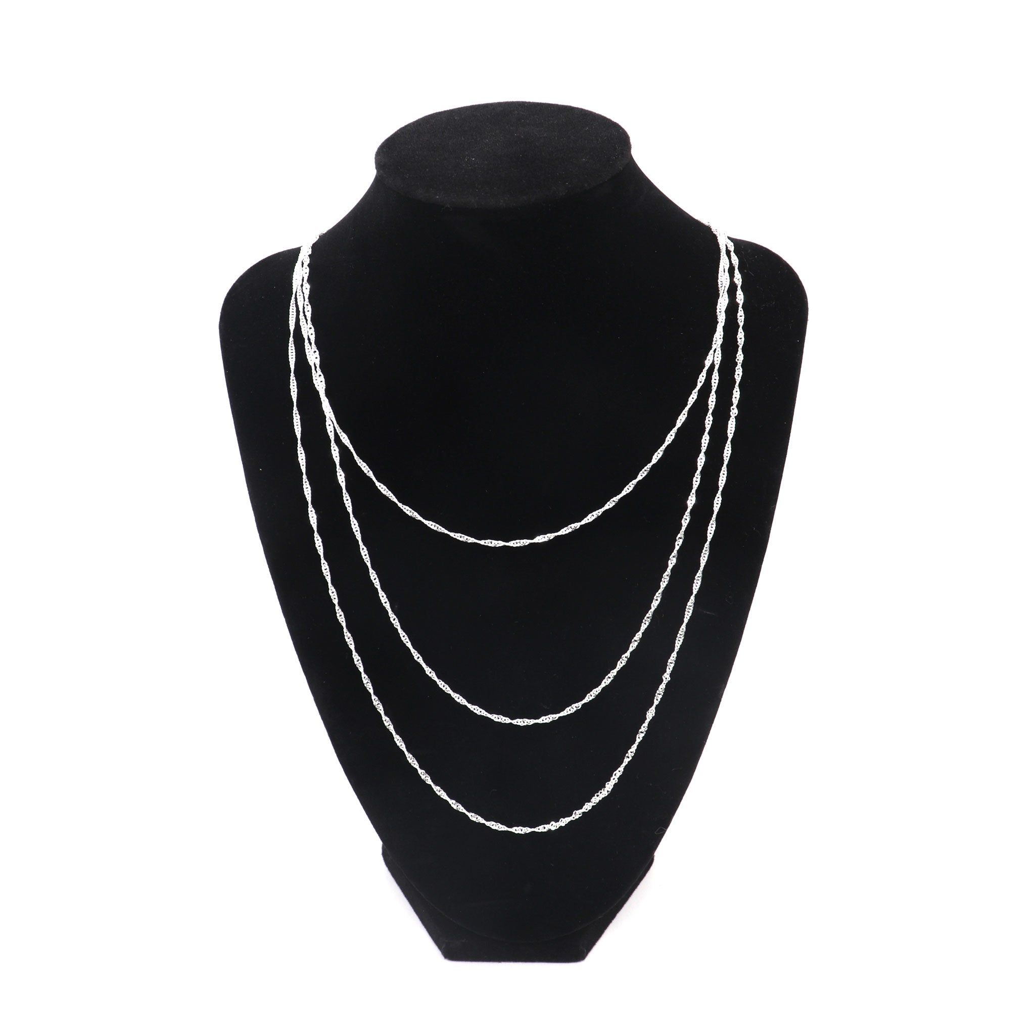 Sterling Silver Singapore Style Chain - 13 Moons