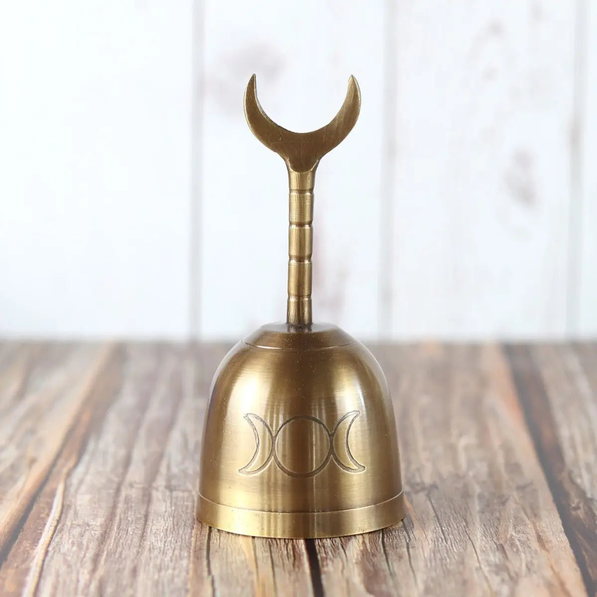 Triple Moon Altar Bell, Bronze - 13 Moons