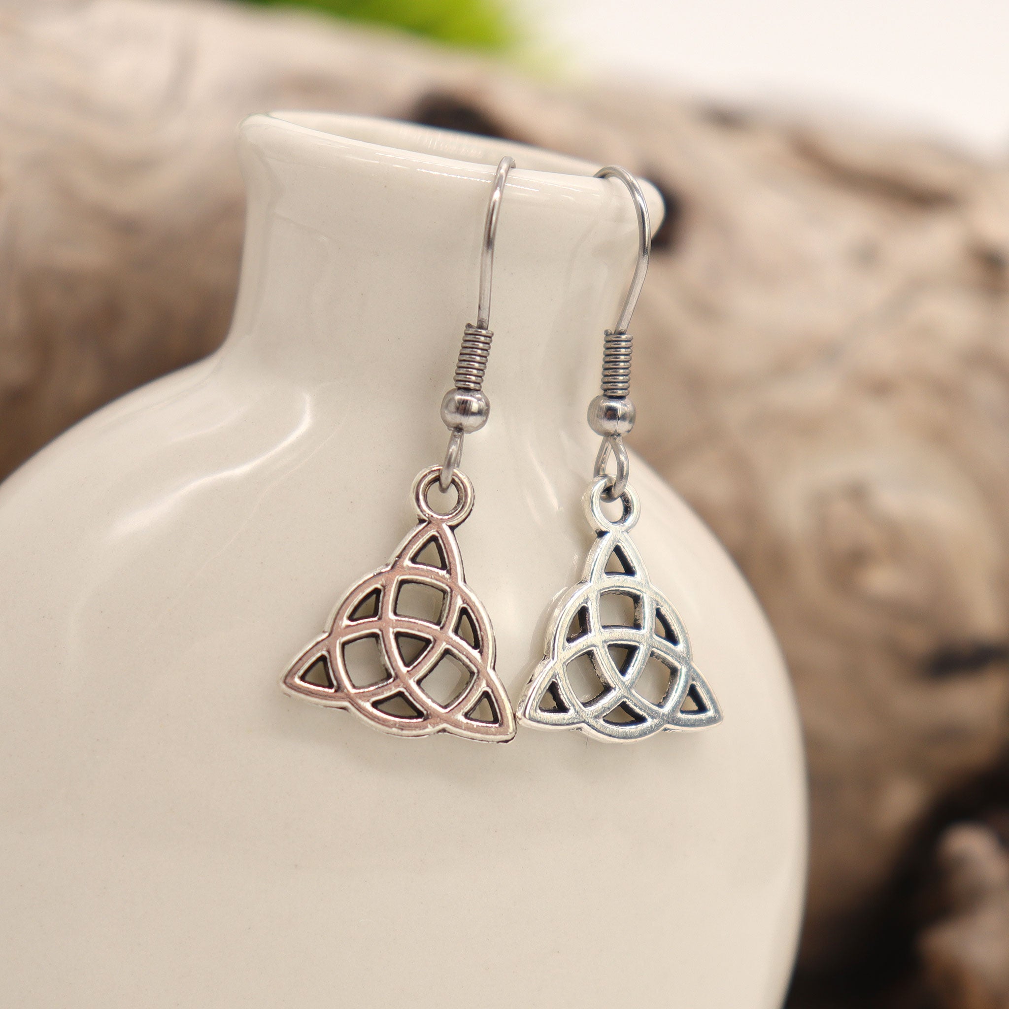Triquetra Charm Earrings - 13 Moons