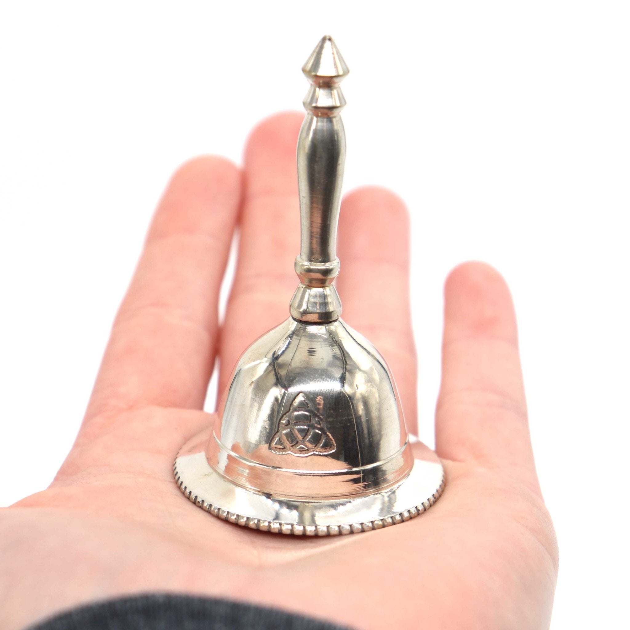 Triquetra Silver Bell 3 inch - 13 Moons