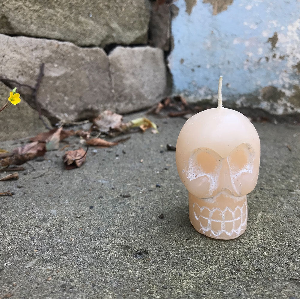 White Skull Candle 2.5 inch - 13 Moons