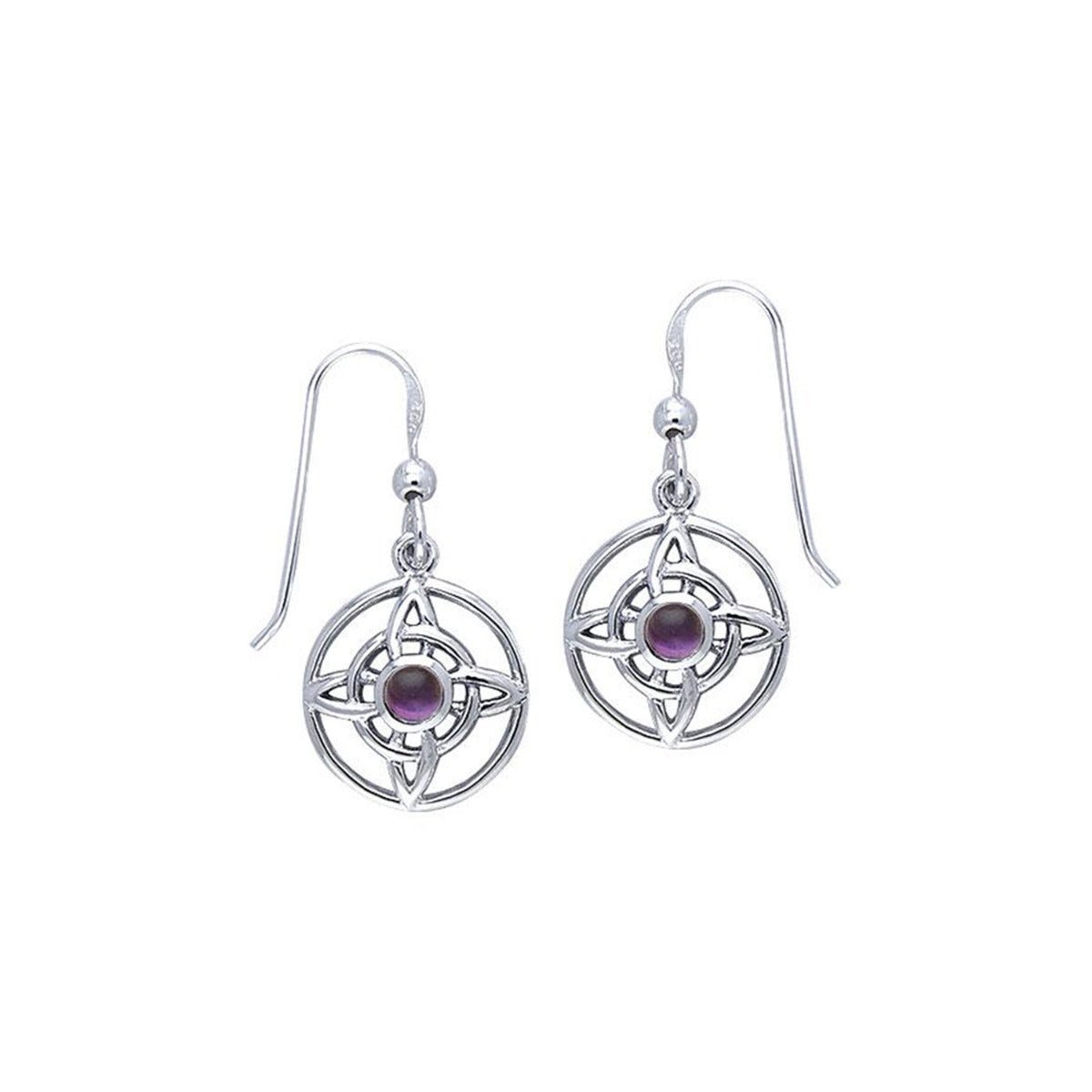 Witches Protection Earrings with Amethyst - 13 Moons