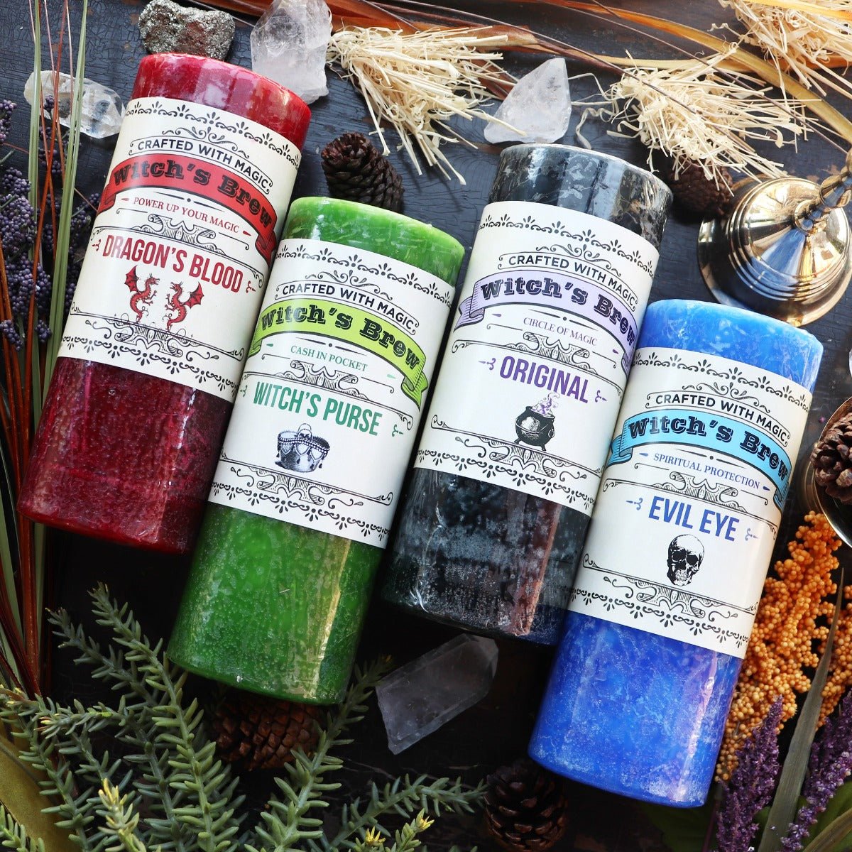 Witchs Brew Four Sister Pillar Set - 13 Moons